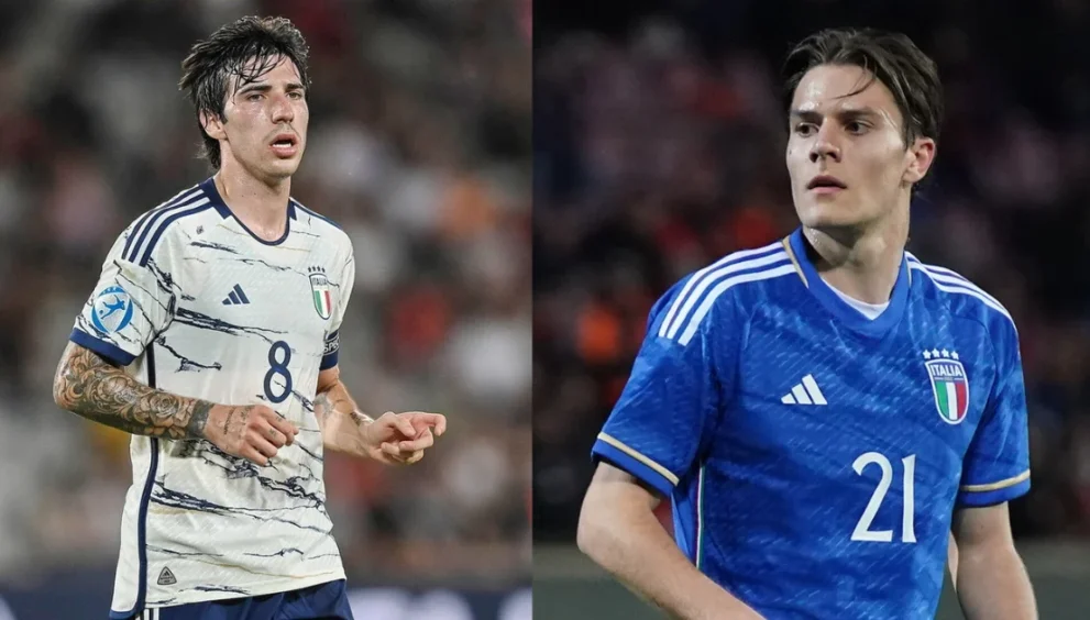 Sandro Tonali and Nicolò Fagioli