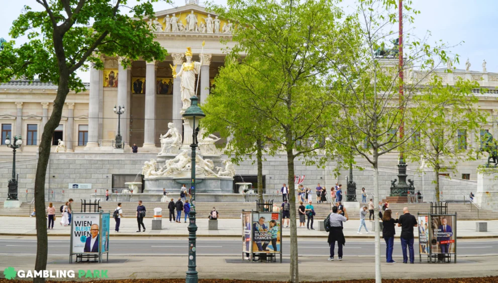 Parliament building Vienna Austria