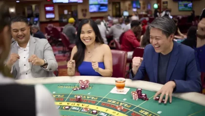 Players at the baccarat table