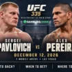 Sergei Pavlovich vs Alex Pereira UFC 335 fight poster with the date, venue and betting guide highlights.